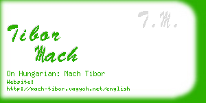 tibor mach business card